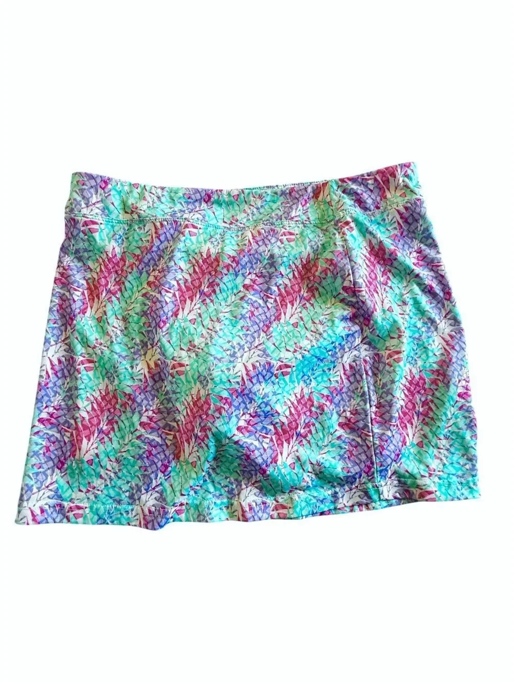Tournament Collection Skort Womens Large Golf Tennis Pocket Athletic Print Skirt